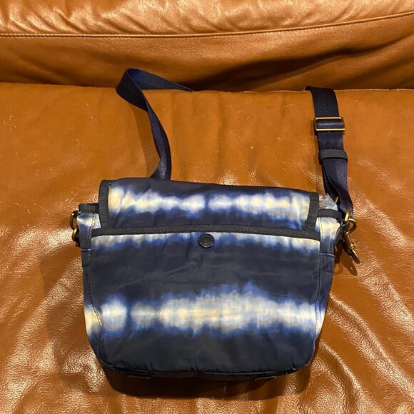 Tory Burch Nylon Tie-Dye Crossbody Bag Blue/White "Scout" - Picture 5 of 11